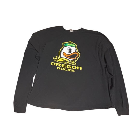 Gildan Other - Oregon Ducks Long Sleeve T Shirt Black Mascot‎ Graphic Tee 2XL